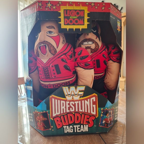 Tonka Other - Hawk & Animal Tag Team Wrestling Buddies WWF WWE Wrestling 1990 Tonka 22" Plush